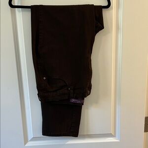 SZ 16W Gloria Vanderbilt Amanda Women’s Chocolate Brown Jeans